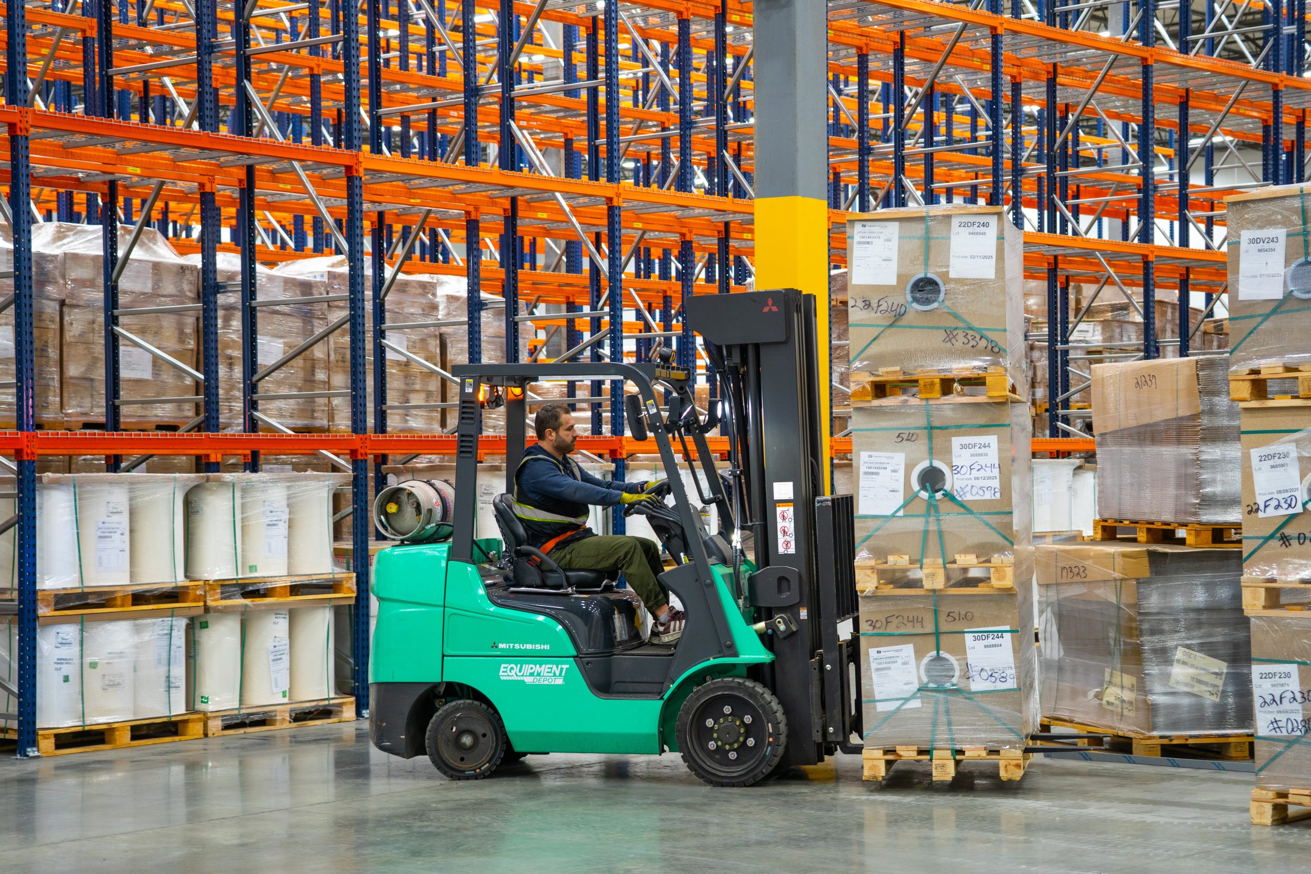 High pile warehouse racking installed to code